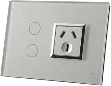 Glass Touch Power Point SINGLE + EXTRA SWITCH